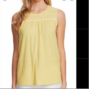 Vince Camuto Yellow Sleeveless Top
